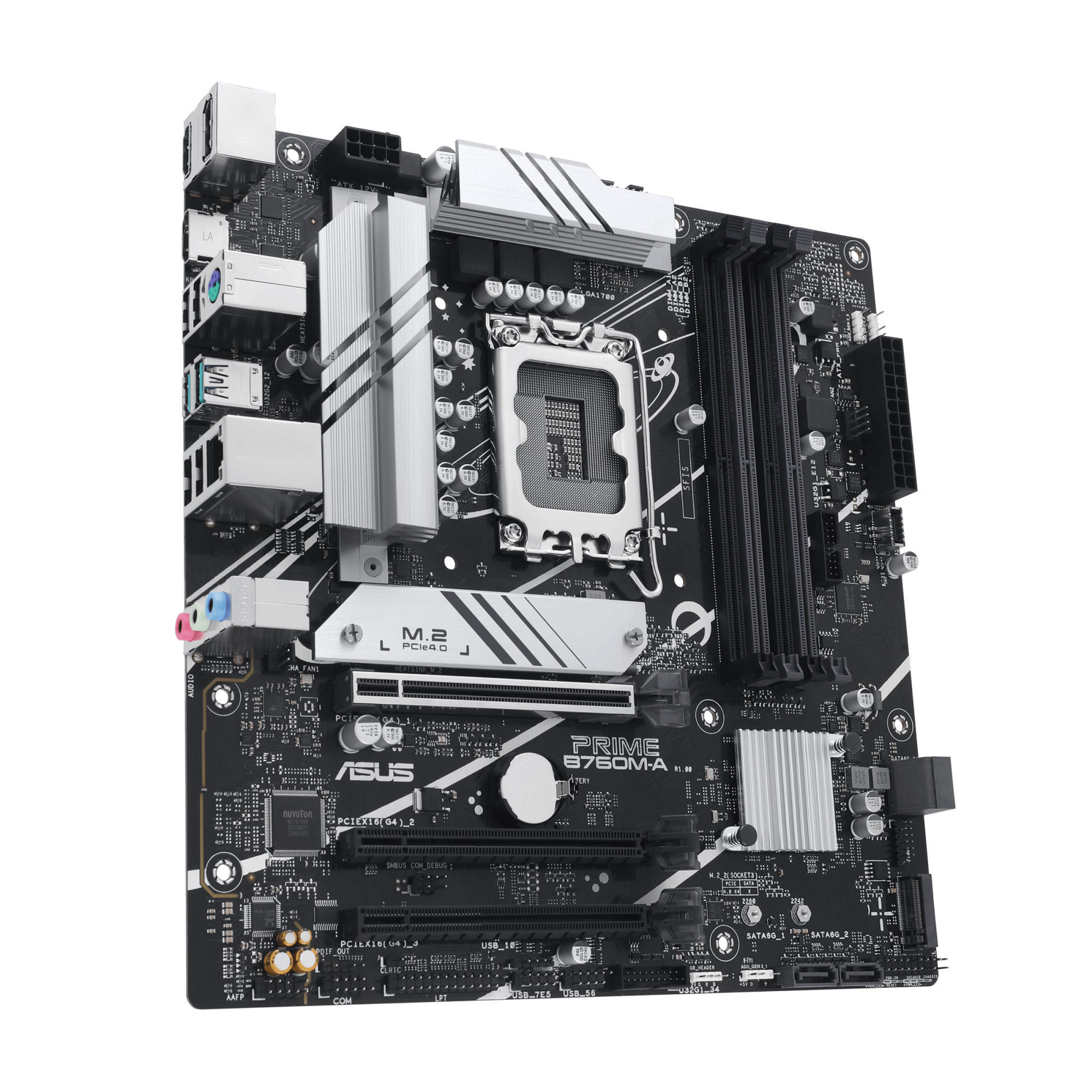 Материнская плата Asus PRIME B760M-A CSM [LGA 1700, Intel B760, 4xDDR 5, 2xM.2, 3xPCI-E x16, Micro-ATX]