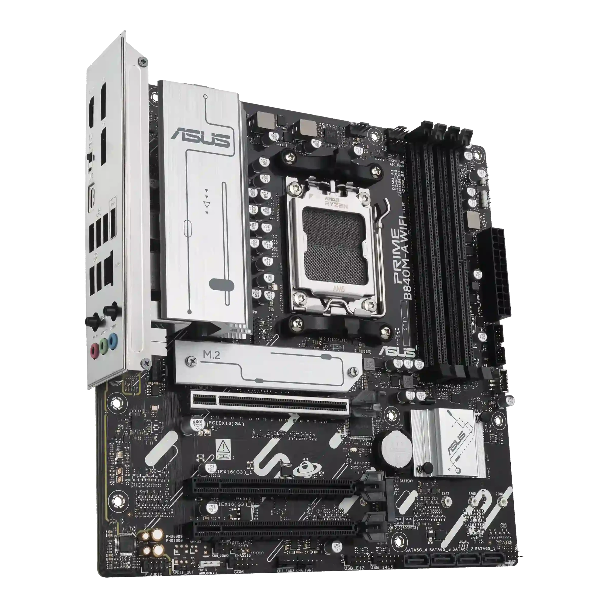 Материнская плата Asus PRIME B840M-A WIFI [AM5, AMD B840, 4xDDR 5, 3xM.2, 3xPCI-E x16, Micro-ATX]