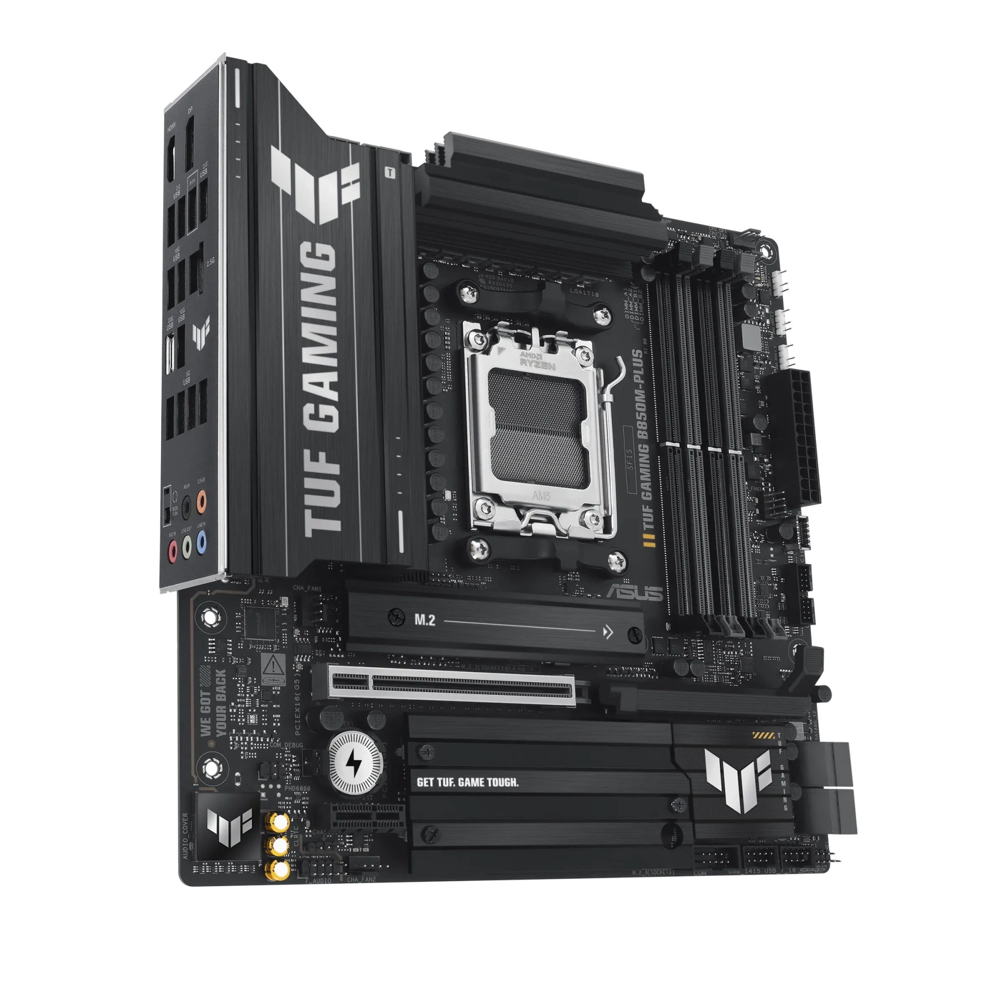 Материнская плата Asus TUF GAMING B850M-PLUS [AM5, AMD B850, 4xDDR 5, 3xM.2, 1xPCI-E x16, Micro-ATX]