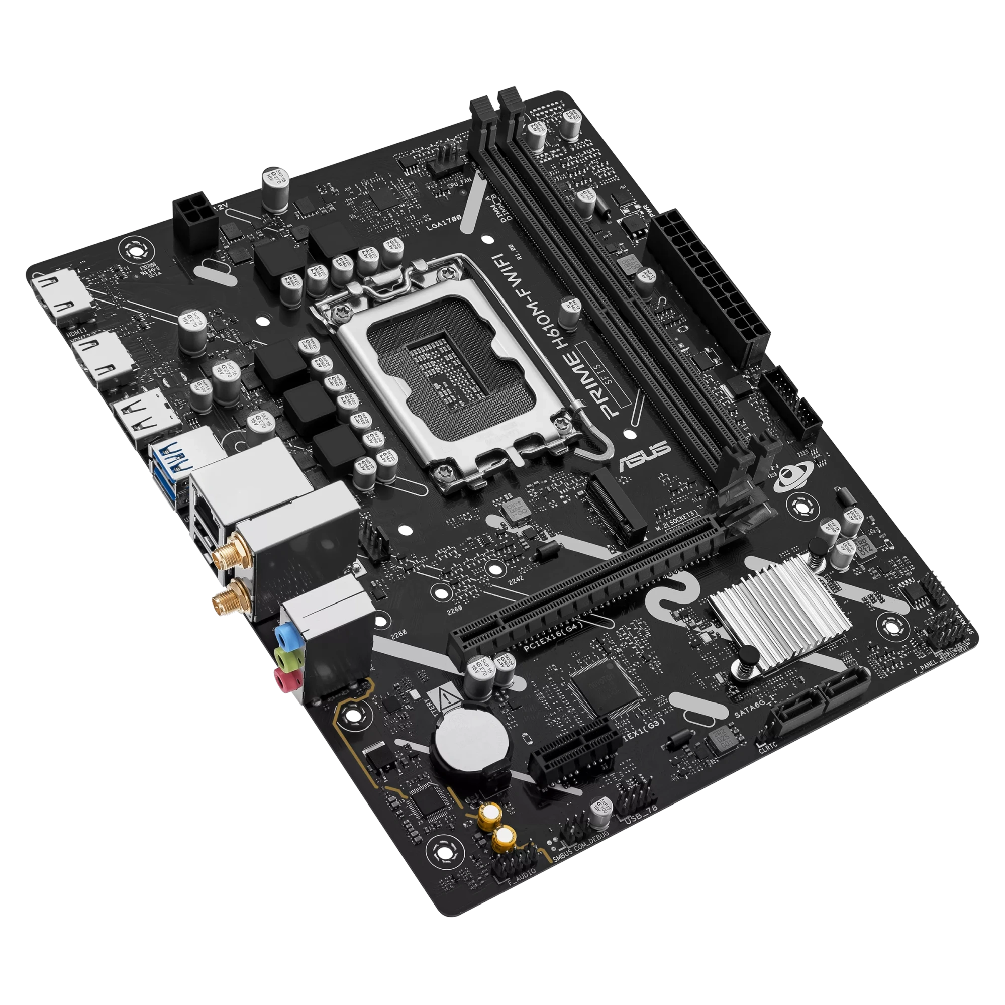 Материнская плата Asus PRIME H610M-F WIFI [LGA 1700, Intel H610, 2xDDR 5, 1xM.2, 1xPCI-E x16, Micro-ATX]