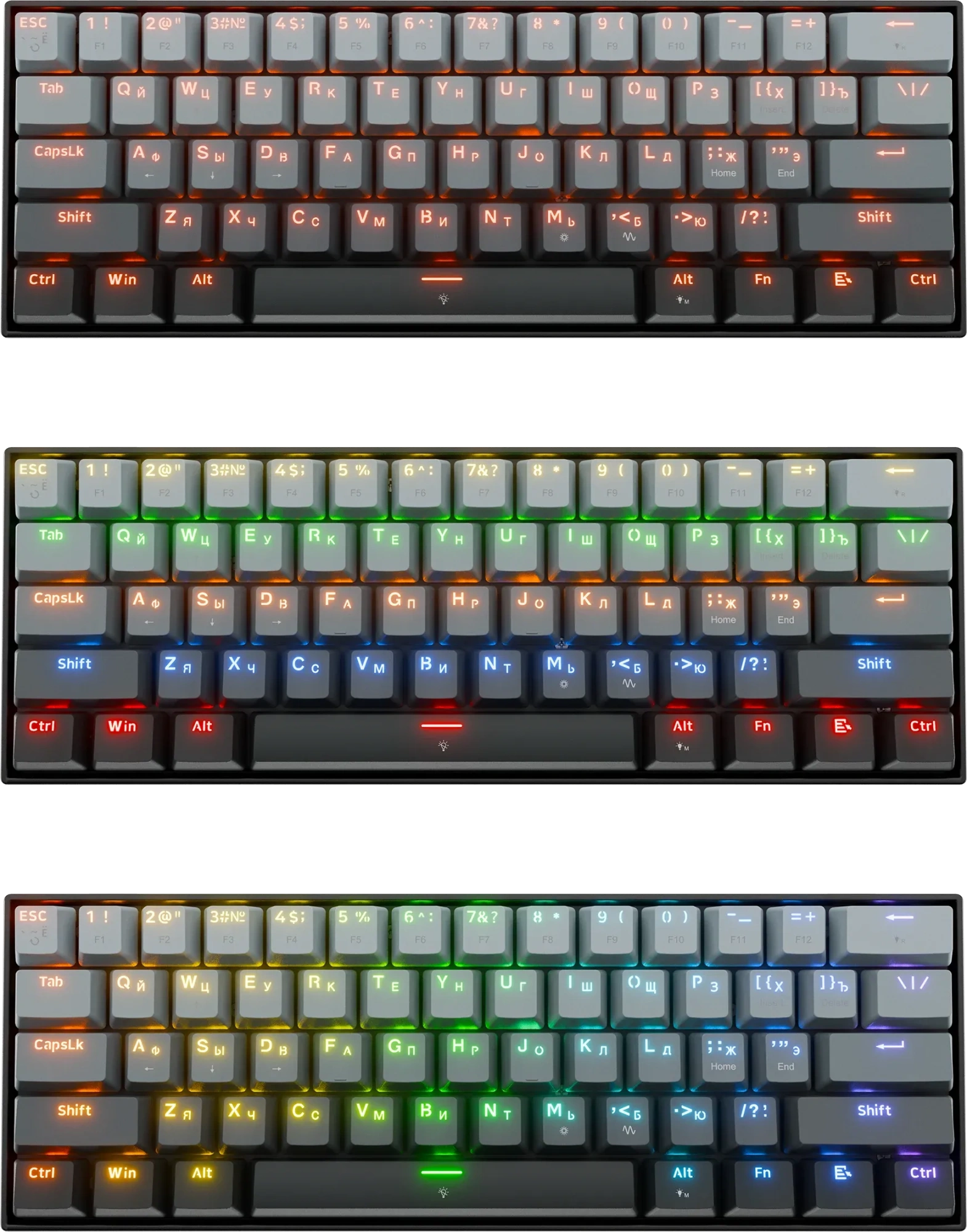 Клавиатура Redragon Fizz RT (72300) [механическая, проводная, RGB подсветка, Redragon magnetic, черная]