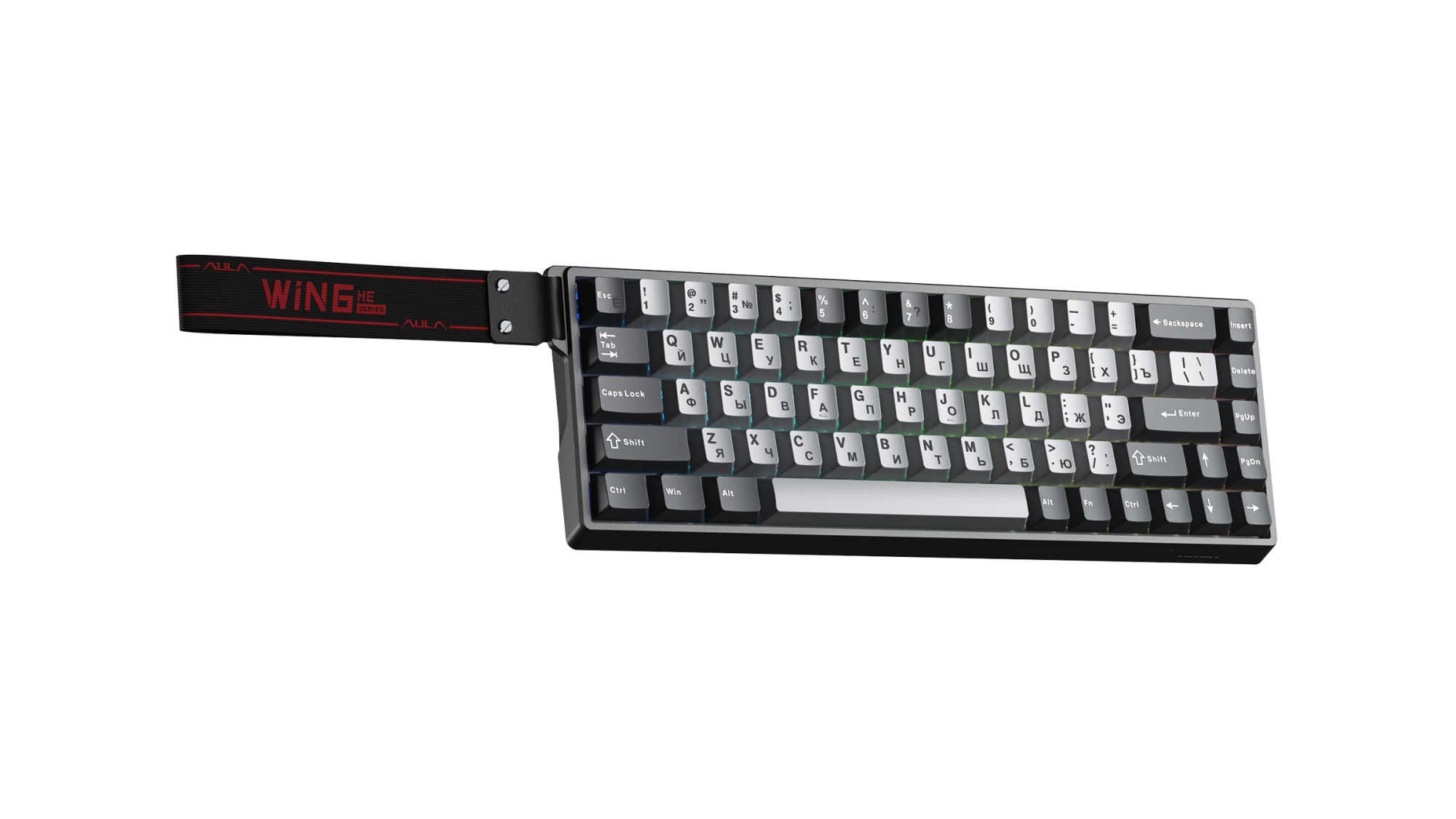 Клавиатура Aula WIN68 [механическая, проводная, RGB подсветка, Greywood Magnetic Switch, серая]