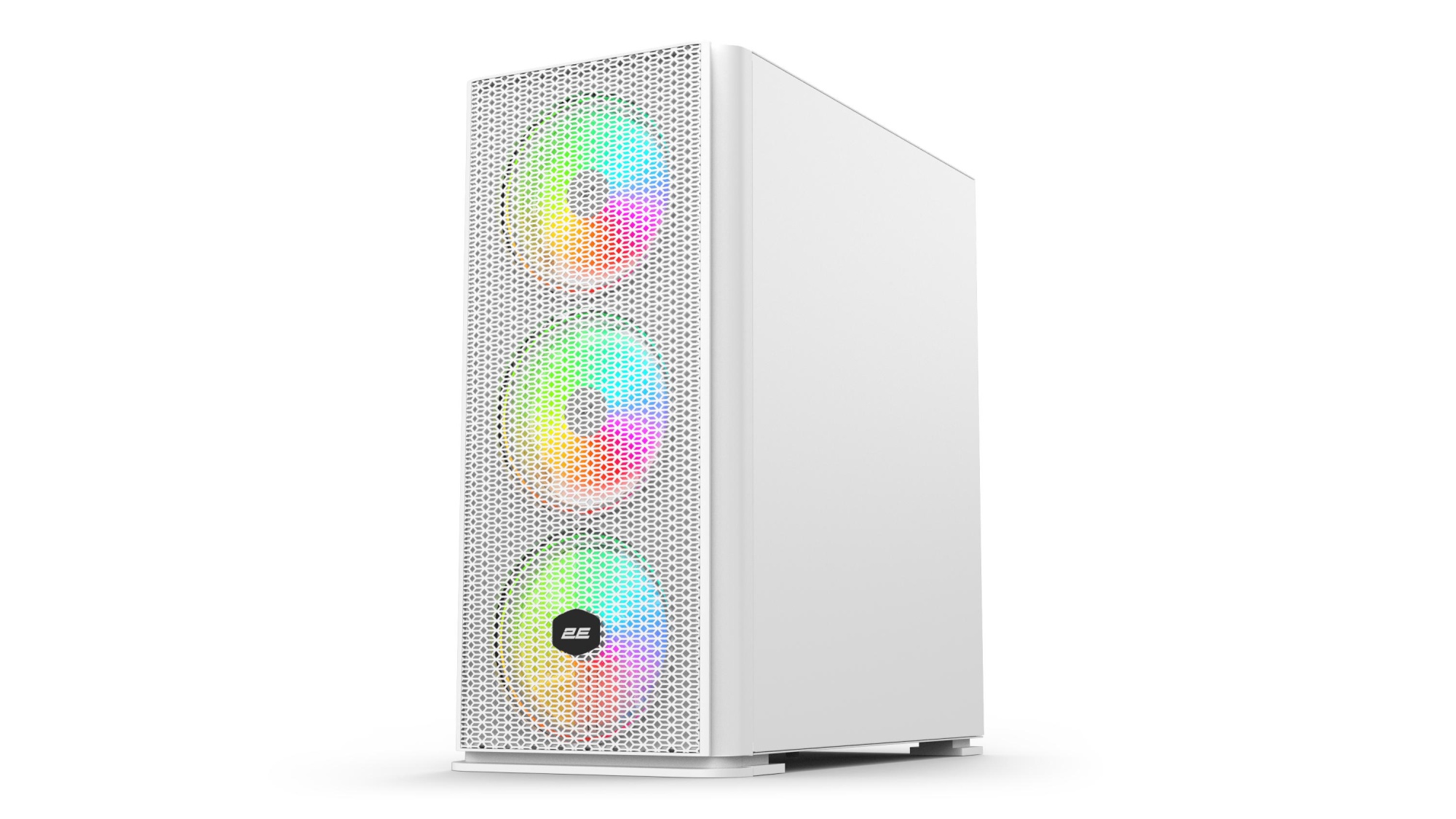 Корпус 2E Gaming Vertex GI01W, 2E-GI01W [Midi Tower, 3 x 120 мм, Белый]